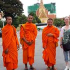 Amanda O'Brien with Buddhist Monks in Cambodia Amanda O'Brien with Buddhist Monks in Cambodia