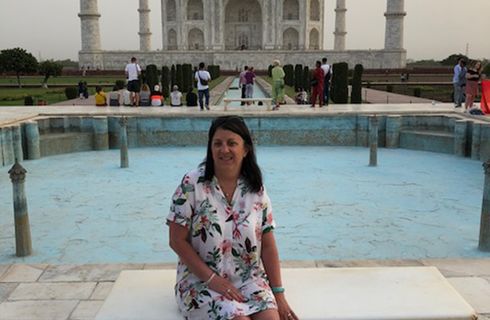 Leah Quinn at the Taj Mahal Leah Quinn at the Taj Mahal